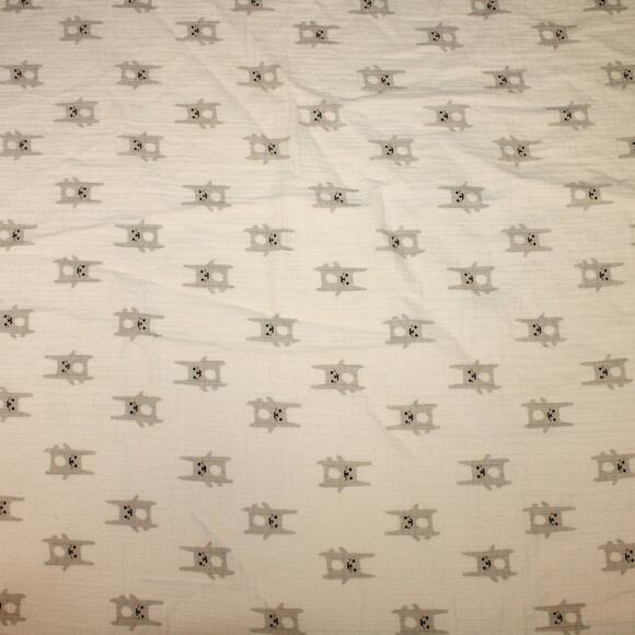 Aden Cotton Muslin Fitted Crib Sheet Bunny Good condition - Picture 1 of 4